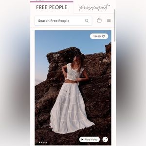 Free People | Simply Smitten Maxi Skirt | Optic White